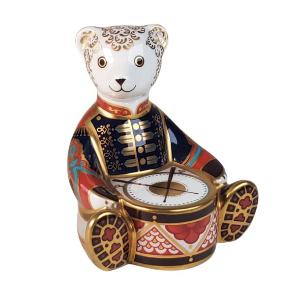 Royal Crown Derby Teddy Bear Drummer Paperweight — Limited Edition of 1,000 - Picture 1 of 12